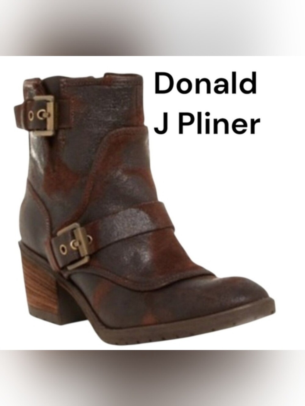 NEW DONALD PLINER Delta Leather Moto boots - NWT